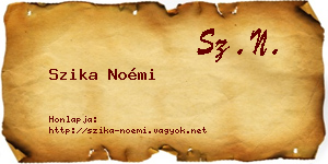 Szika Noémi névjegykártya