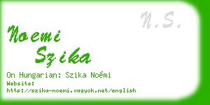 noemi szika business card
