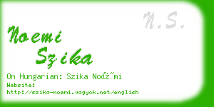 noemi szika business card